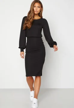 BUBBLEROOM Balloon Sleeve Rib Dress