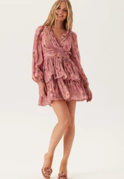 Bubbleroom Occasion Balloon Sleeve Short Flounce Dress