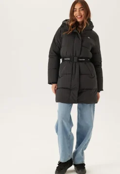 Calvin Klein Jeans Belted Midweight Long Puffer