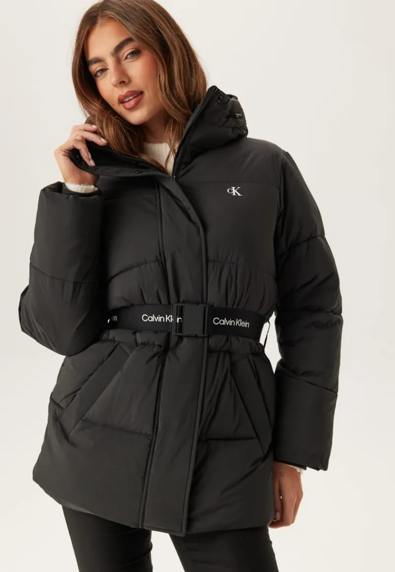 Calvin Klein Jeans Belted Midweight Puffer