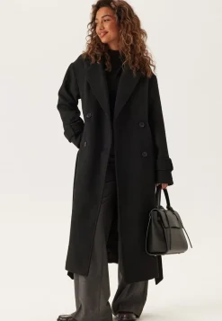 BUBBLEROOM Belted Wool Blend Coat