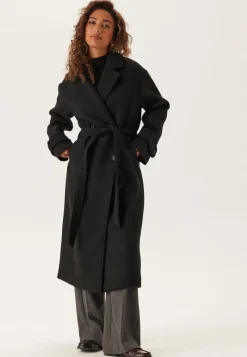 BUBBLEROOM Belted Wool Blend Coat