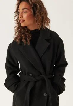 BUBBLEROOM Belted Wool Blend Coat