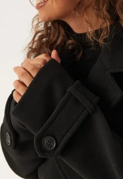 BUBBLEROOM Belted Wool Blend Coat