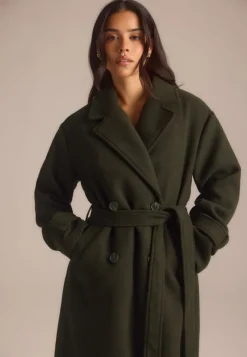 BUBBLEROOM Belted Wool Blend Coat