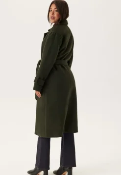 BUBBLEROOM Belted Wool Blend Coat
