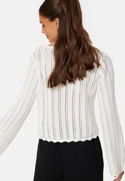BUBBLEROOM Boat Neck Structure Knitted Sweater
