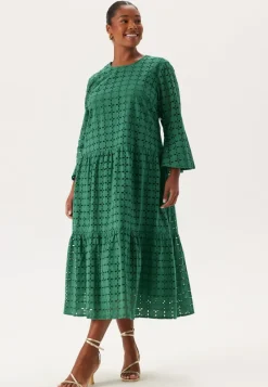 Happy Holly Broderie Anglaise Round Neck Dress