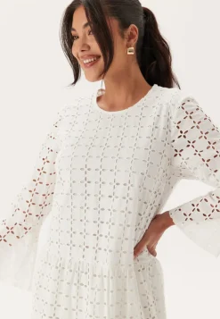 Happy Holly Broderie Anglaise Round Neck Dress