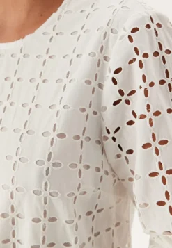 Happy Holly Broderie Anglaise Round Neck Dress