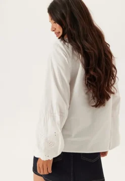 BUBBLEROOM Broderie Anglaise Tie Blouse