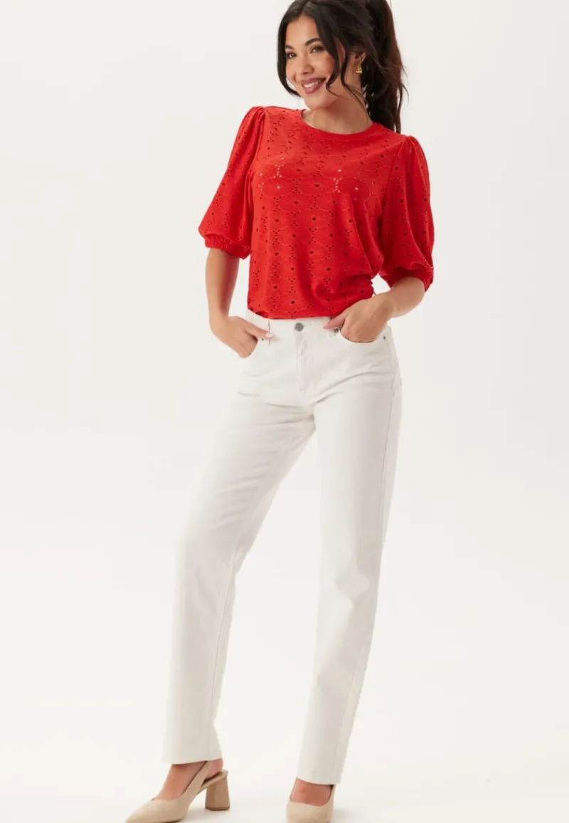 Happy Holly Broderie Anglaise Top