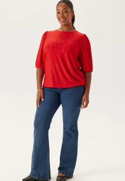 Happy Holly Broderie Anglaise Top