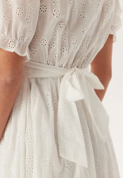 Happy Holly Broderie Anglaise V-Neck Dress