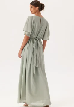 Bubbleroom Occasion Butterfly Sleeve Chiffon Gown
