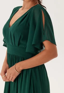 Bubbleroom Occasion Butterfly Sleeve Chiffon Gown