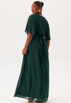 Bubbleroom Occasion Butterfly Sleeve Chiffon Gown