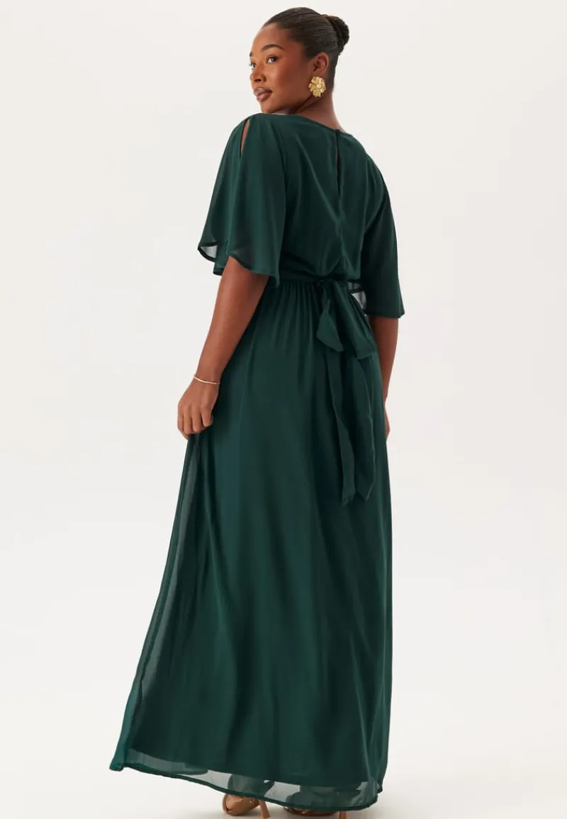 Bubbleroom Occasion Butterfly Sleeve Chiffon Gown