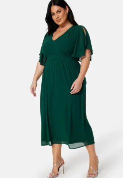 Bubbleroom Occasion Butterfly Sleeve Midi Dress