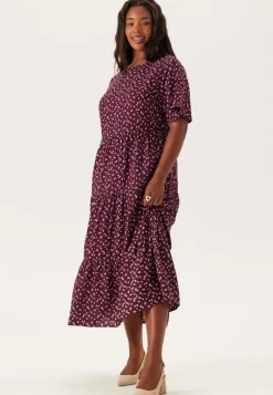 Happy Holly Butterfly Sleeve Viscose Midi Dress
