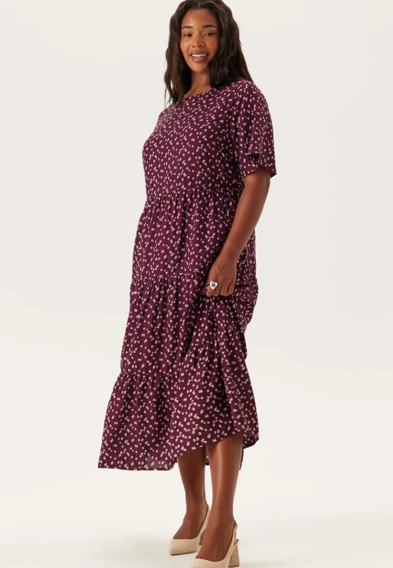 Happy Holly Butterfly Sleeve Viscose Midi Dress