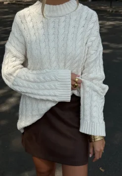 Emelie Olson X Bubbleroom Cable Knit Sweater