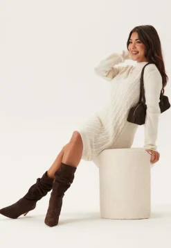 Happy Holly Cable Knit Sweater Dress