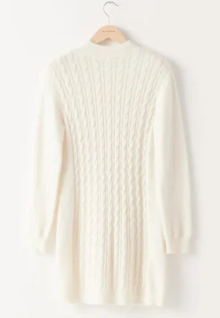 Happy Holly Cable Knit Sweater Dress