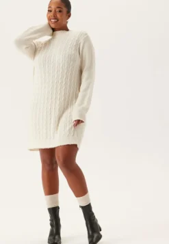 Happy Holly Cable Knit Sweater Dress