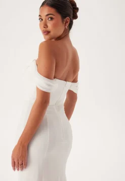 Goddiva Chiffon Off Shoulder Maxi Dres