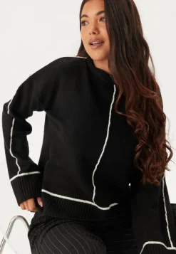 BUBBLEROOM Contrast Stitch Knitted Sweater