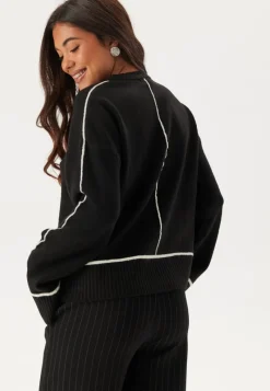 BUBBLEROOM Contrast Stitch Knitted Sweater