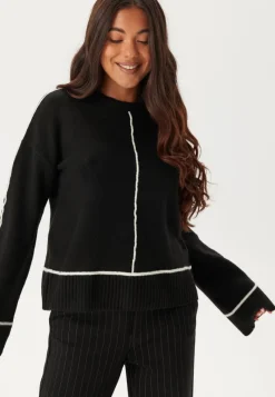 BUBBLEROOM Contrast Stitch Knitted Sweater