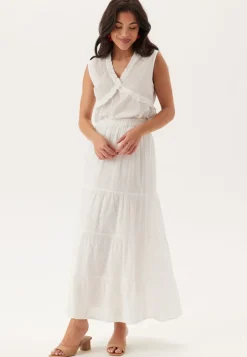 Happy Holly Cotton Dobby Dot Maxi Skirt