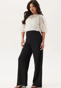 BUBBLEROOM 3D Flower Puff Sleeve Blouse