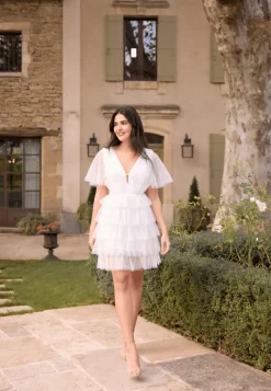 Bubbleroom Occasion Deep V-neck Tulle Dress