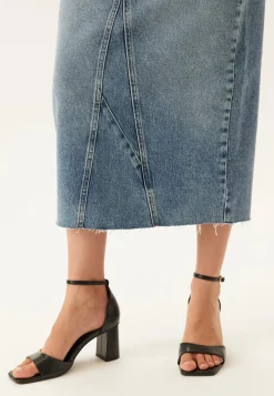 BUBBLEROOM Denim Midi Skirt