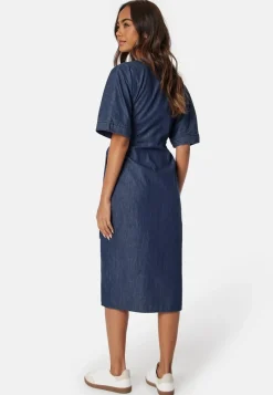 Happy Holly Denim Wrap Dress