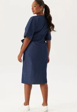 Happy Holly Denim Wrap Dress
