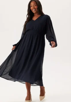 Happy Holly Dobby Dot Smock Midi Dress