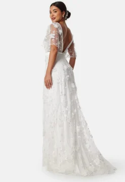 Bubbleroom Occasion Embroidered Floral Wedding Gown