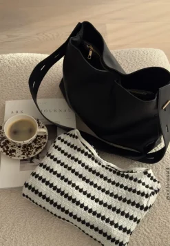 BUBBLEROOM Faux Leather Tote Bag