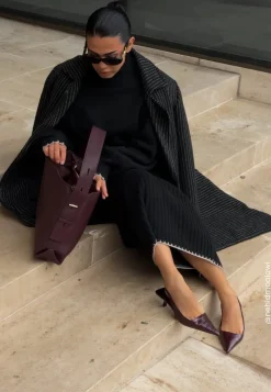 BUBBLEROOM Faux Leather Tote Bag