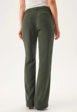 BUBBLEROOM Flared Structured Suit Trousers