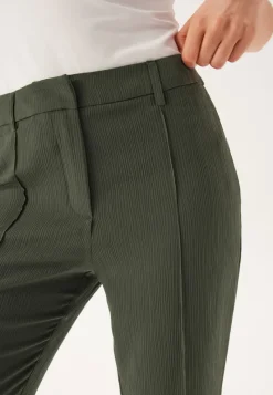 BUBBLEROOM Flared Structured Suit Trousers