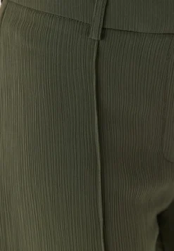 BUBBLEROOM Flared Structured Suit Trousers