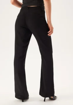 BUBBLEROOM Flared Structured Suit Trousers