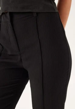 BUBBLEROOM Flared Structured Suit Trousers