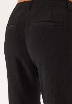 BUBBLEROOM Flared Structured Suit Trousers