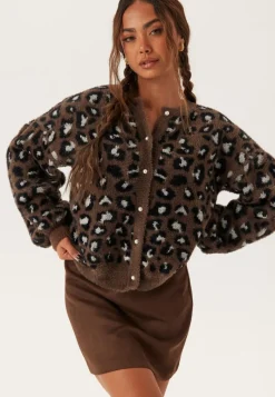 BUBBLEROOM Fluffy Knitted Pearl Cardigan